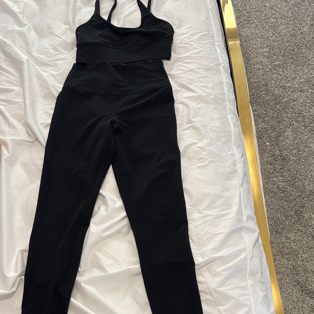 Beach Riot Spory Black Women's Workout set